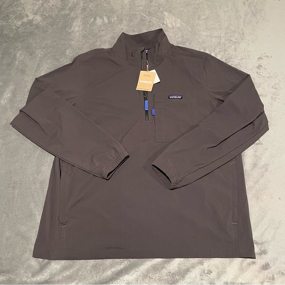 Patagonia Jacket Mens Ink Black Outdoor Everyday Marsupial Pullover Water Repel
